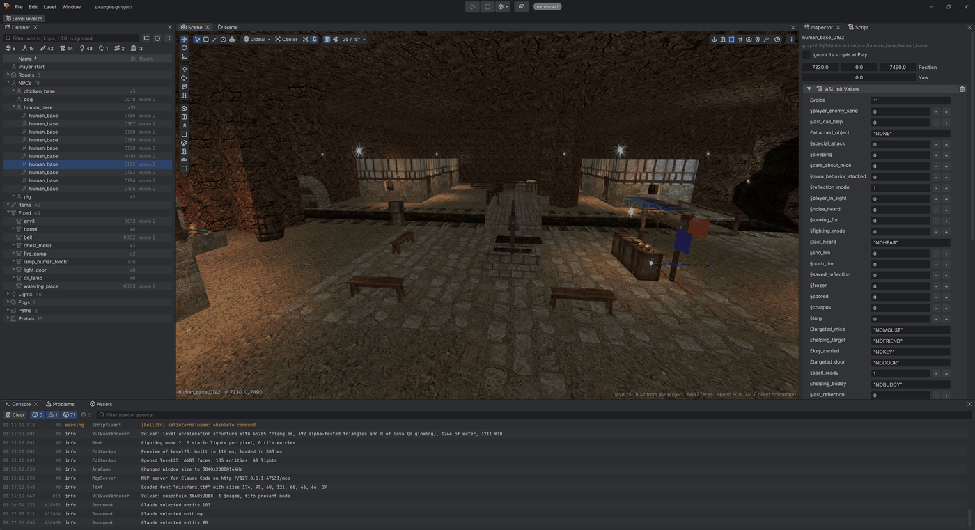 The editor window